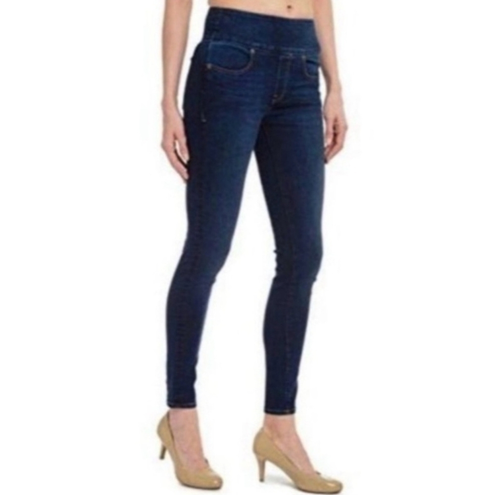 SPANX Women’s 2066 Alexia High WaistedDenim Jeggings Blue Medium Side Zip